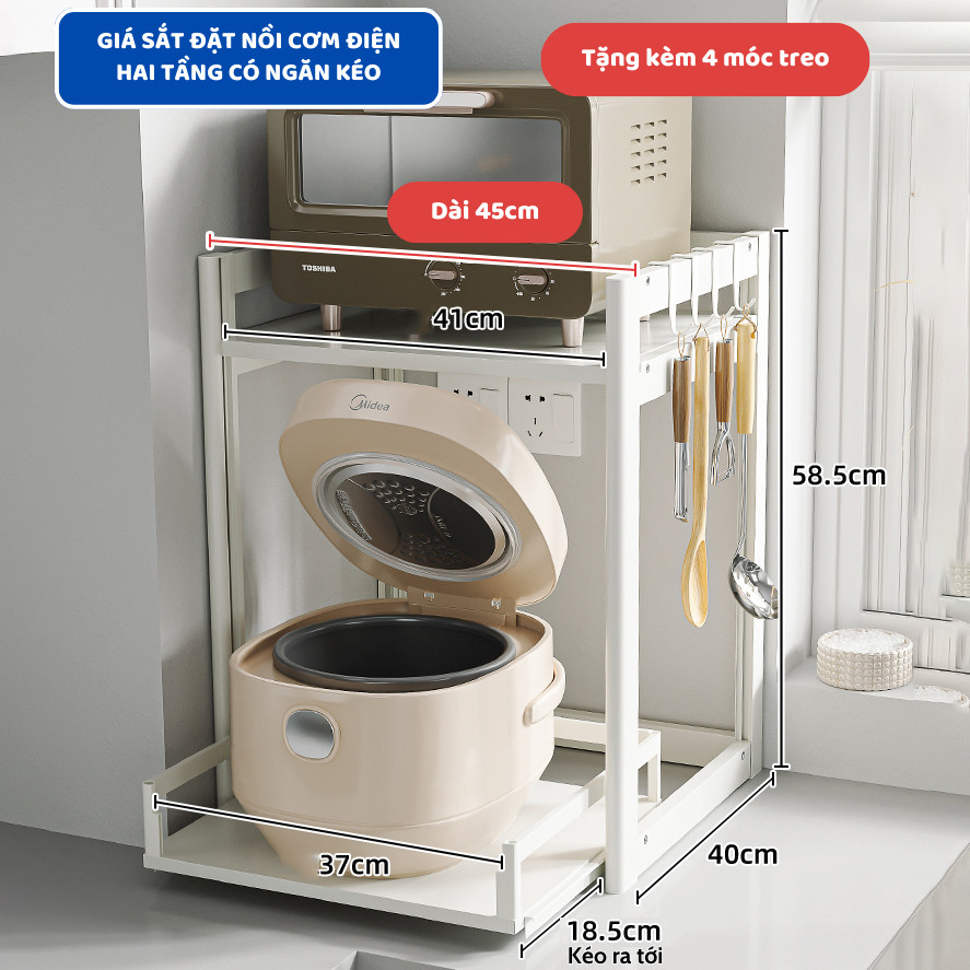 KỆ BẾP THÔNG MINH 2 TẦNG ĐA NĂNG