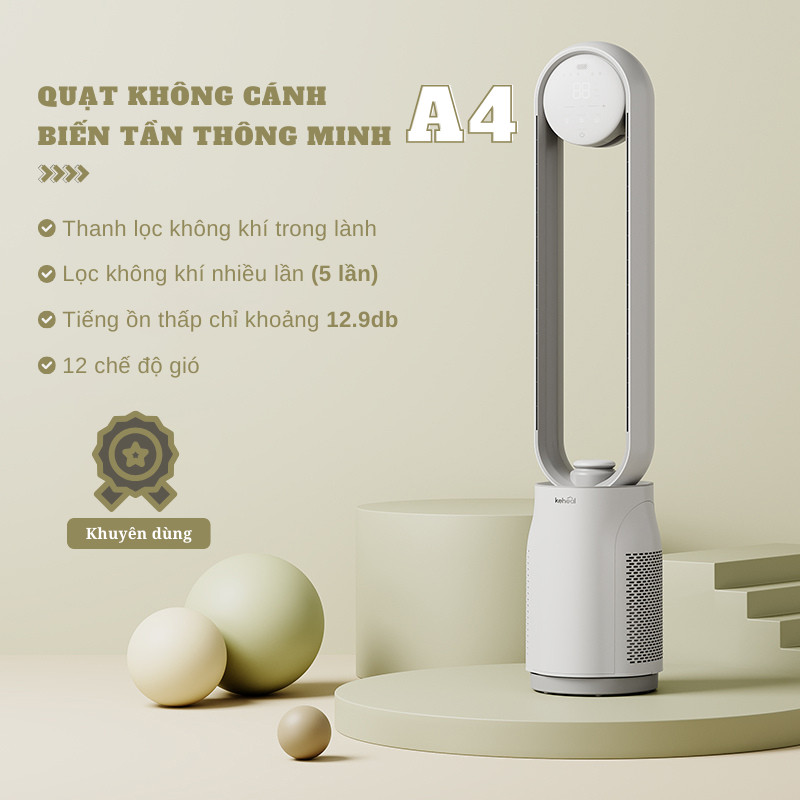 QUẠT KHÔNG CÁNH LỌC KHÔNG KHÍ CAO CẤP KEHEAL