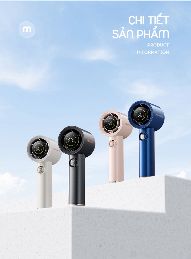 QUẠT CAO TỐC CẦM TAY DI ĐỘNG PIN SẠC 5000MAH MORPHY RICHARDS MR3600