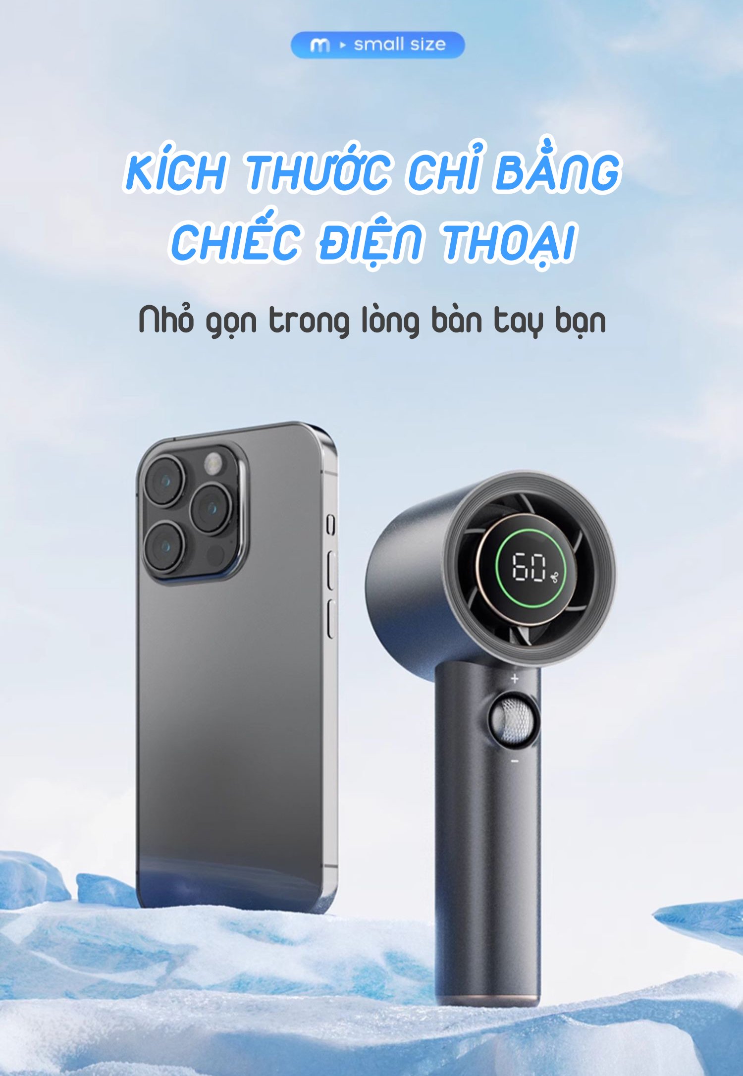 QUẠT CAO TỐC CẦM TAY DI ĐỘNG PIN SẠC 5000MAH MORPHY RICHARDS MR3600