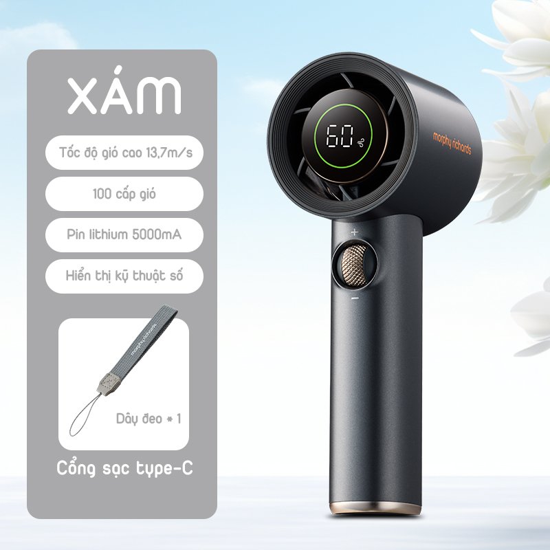 QUẠT CAO TỐC CẦM TAY DI ĐỘNG PIN SẠC 5000MAH MORPHY RICHARDS MR3600