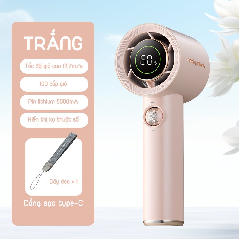 QUẠT CAO TỐC CẦM TAY DI ĐỘNG PIN SẠC 5000MAH MORPHY RICHARDS MR3600