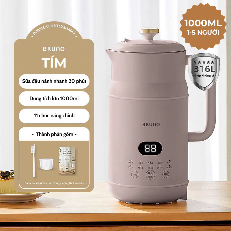 MÁY XAY NẤU SỮA HẠT ĐA NĂNG MINI BRUNO