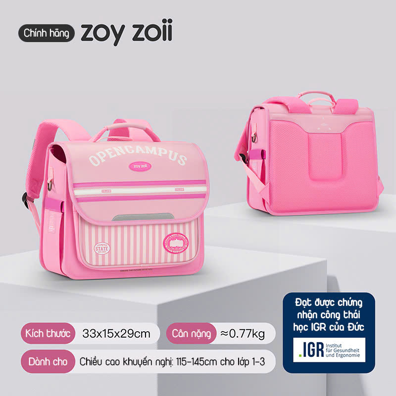 CẶP SÁCH ĐI HỌC CHỐNG GÙ BẢO VỆ LƯNG CHO BÉ ZOYZOII