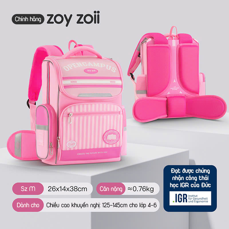 CẶP SÁCH ĐI HỌC CHỐNG GÙ BẢO VỆ LƯNG CHO BÉ ZOYZOII