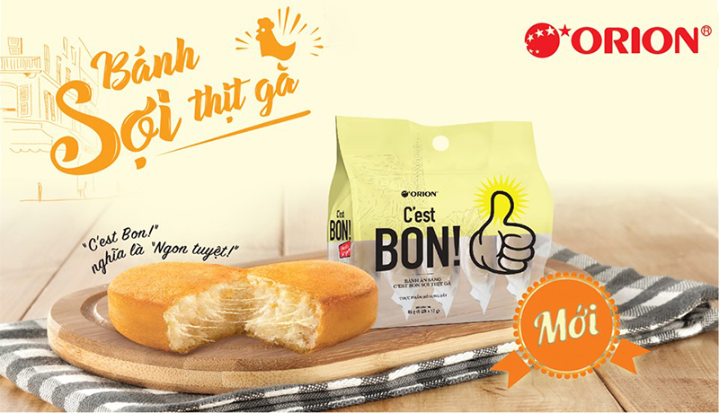 Bánh Cest Bon Orion sợi thịt gà 136g Mai Long Mart