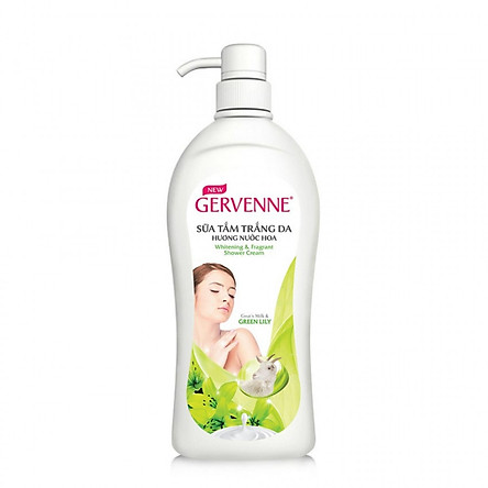 Sữa tắm trắng da Gervenne green Lily 900g