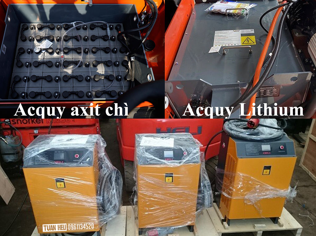 So Sánh Pin Axit Chì với Pin Lithium Trên Xe Nâng