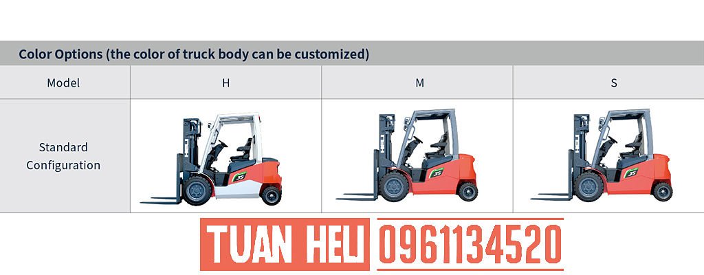 các loại xe nâng lithium 1.5 tấn heli
