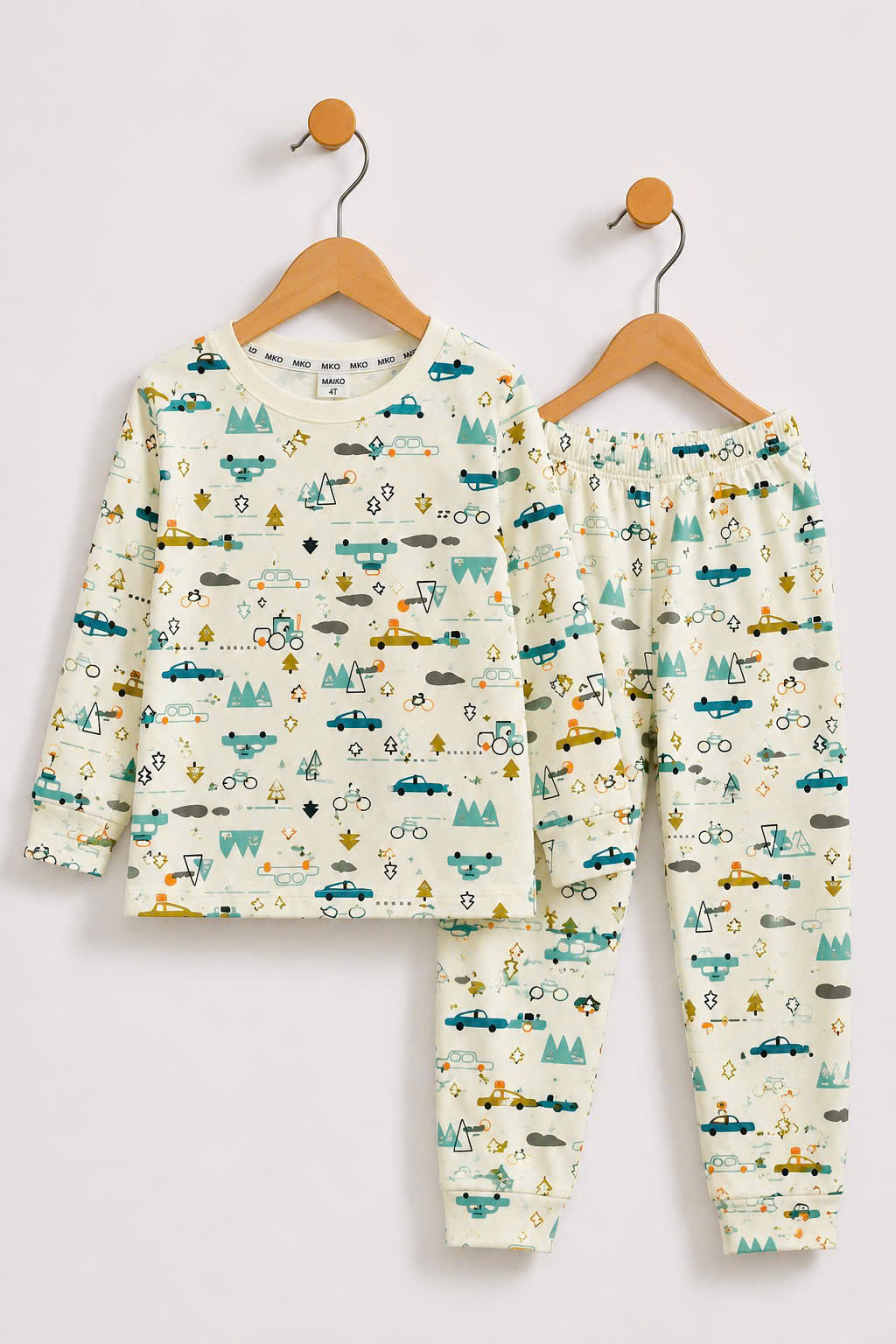 BỘ COTTON DÀI TAY IN TRÀN BÉ TRAI 4-14 TUỔI 