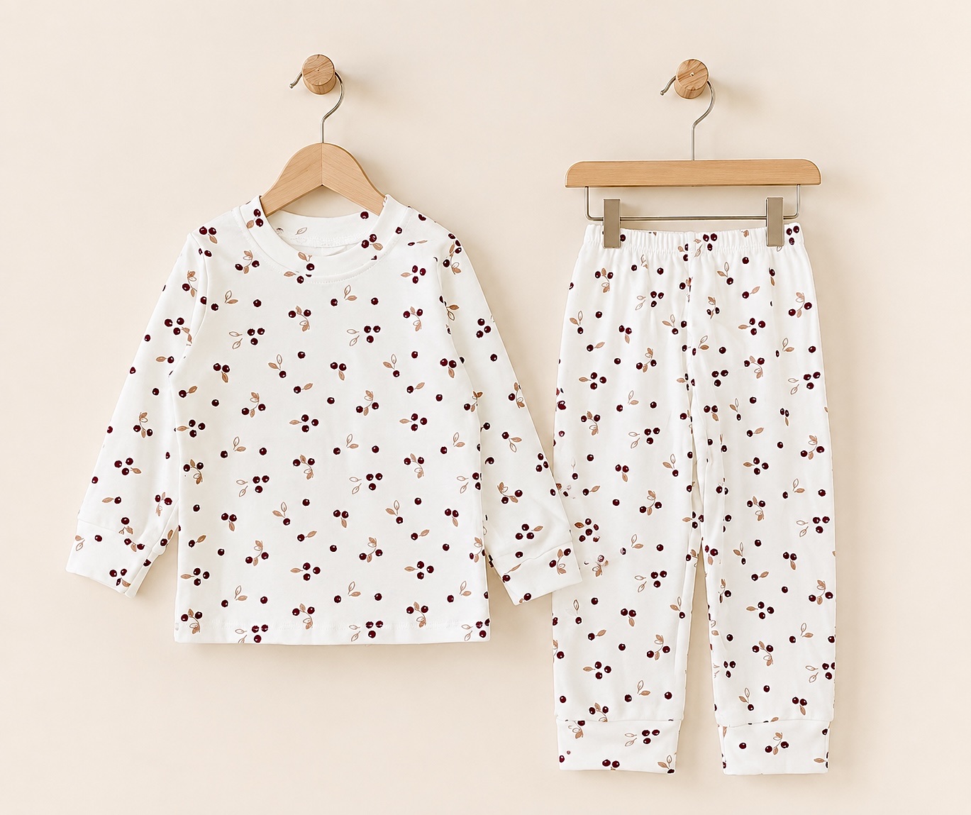 BỘ COTTON DÀI TAY IN TRÀN BÉ GÁI 1-5 TUỔI