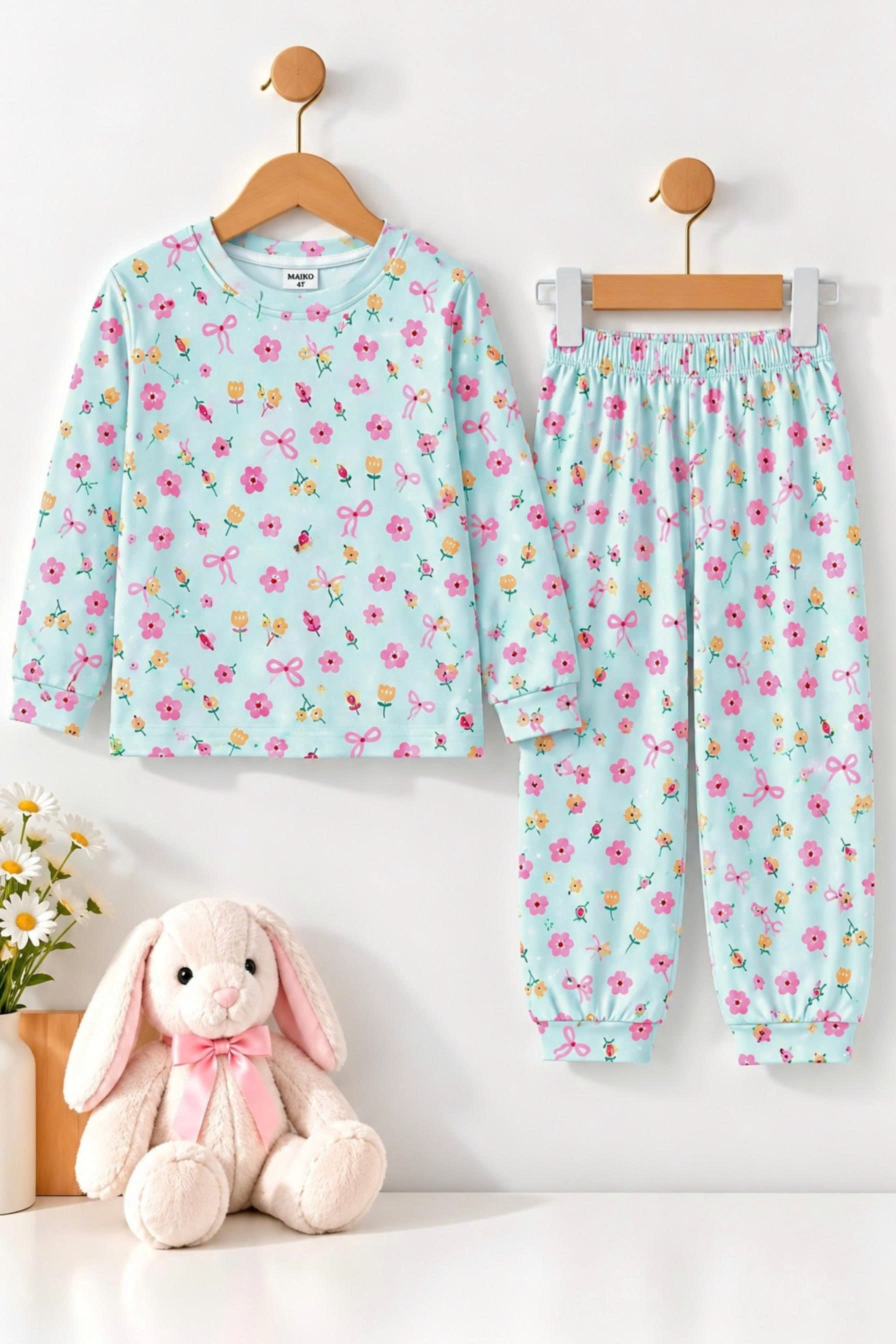 BỘ COTTON DÀI TAY BÉ GÁI 4 - 14 TUỔI
