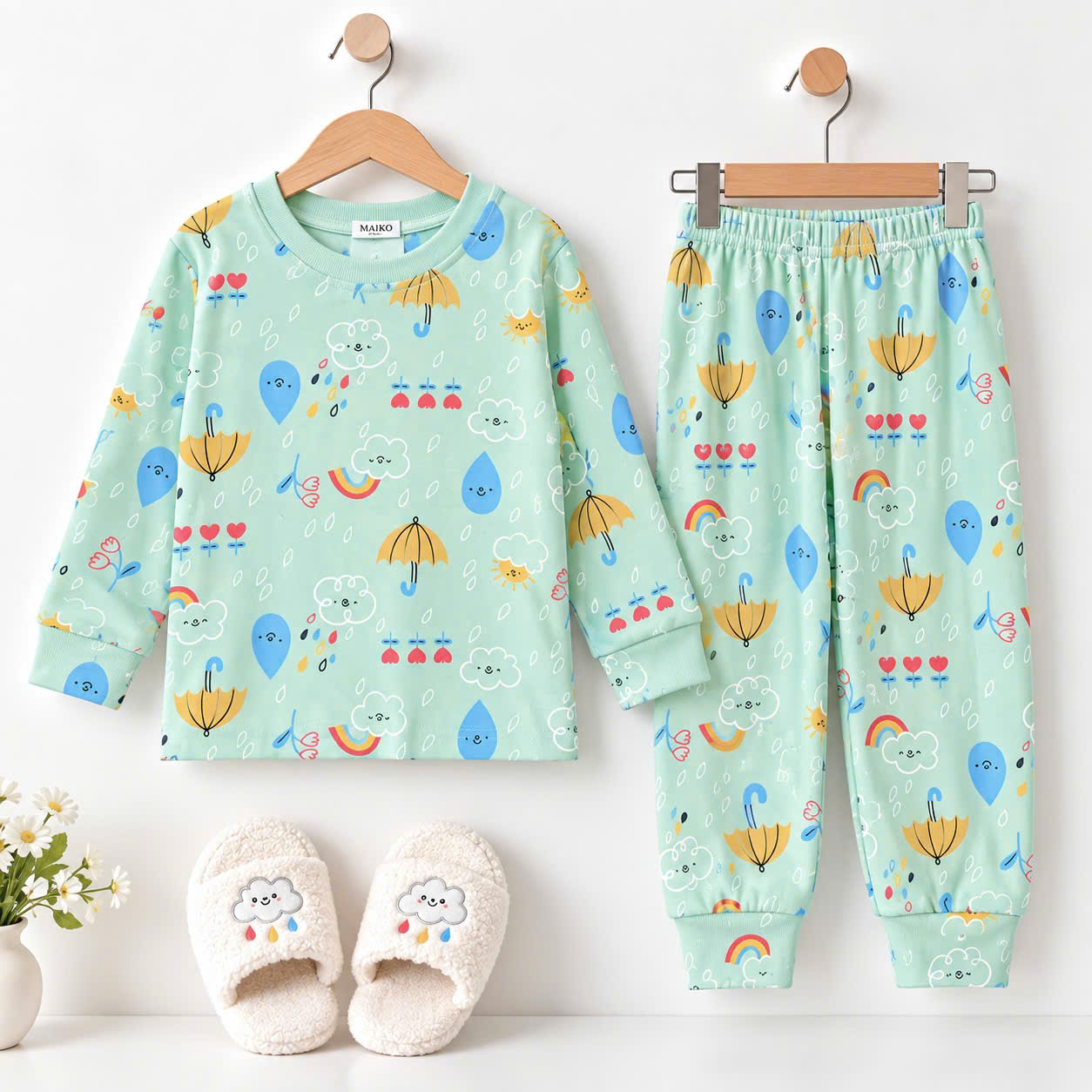 BỘ DÀI TAY COTTON BÉ GÁI 1-5 TUỔI