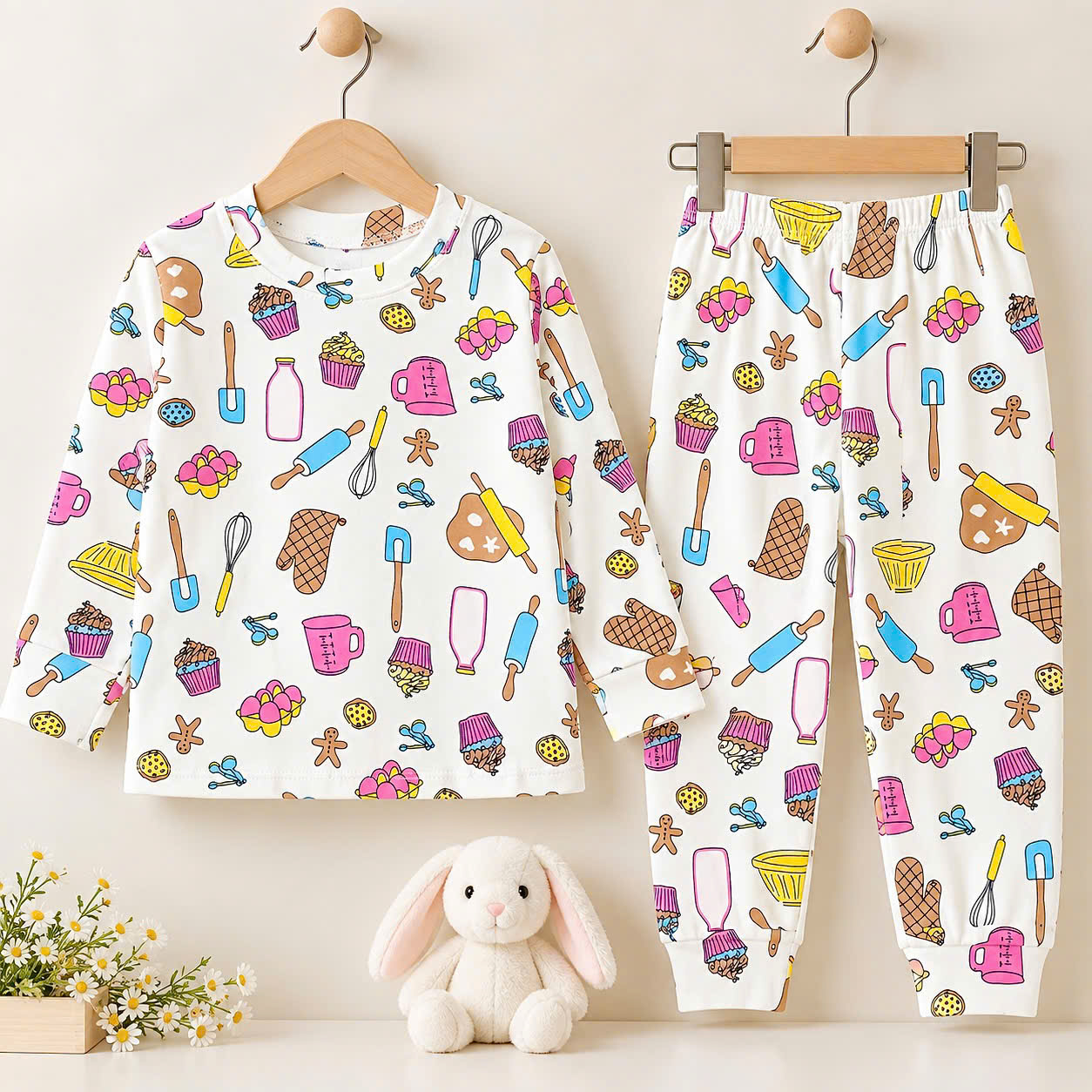 BỘ DÀI TAY COTTON BÉ GÁI 1-5 TUỔI (NHIỀU MÀU)