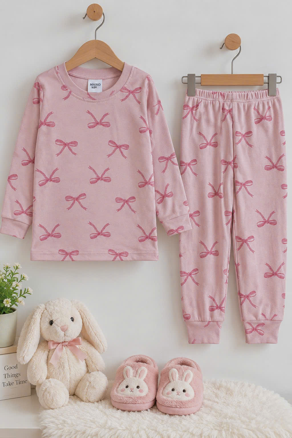 BỘ DÀI TAY COTTON BÉ GÁI 1-5 TUỔI
