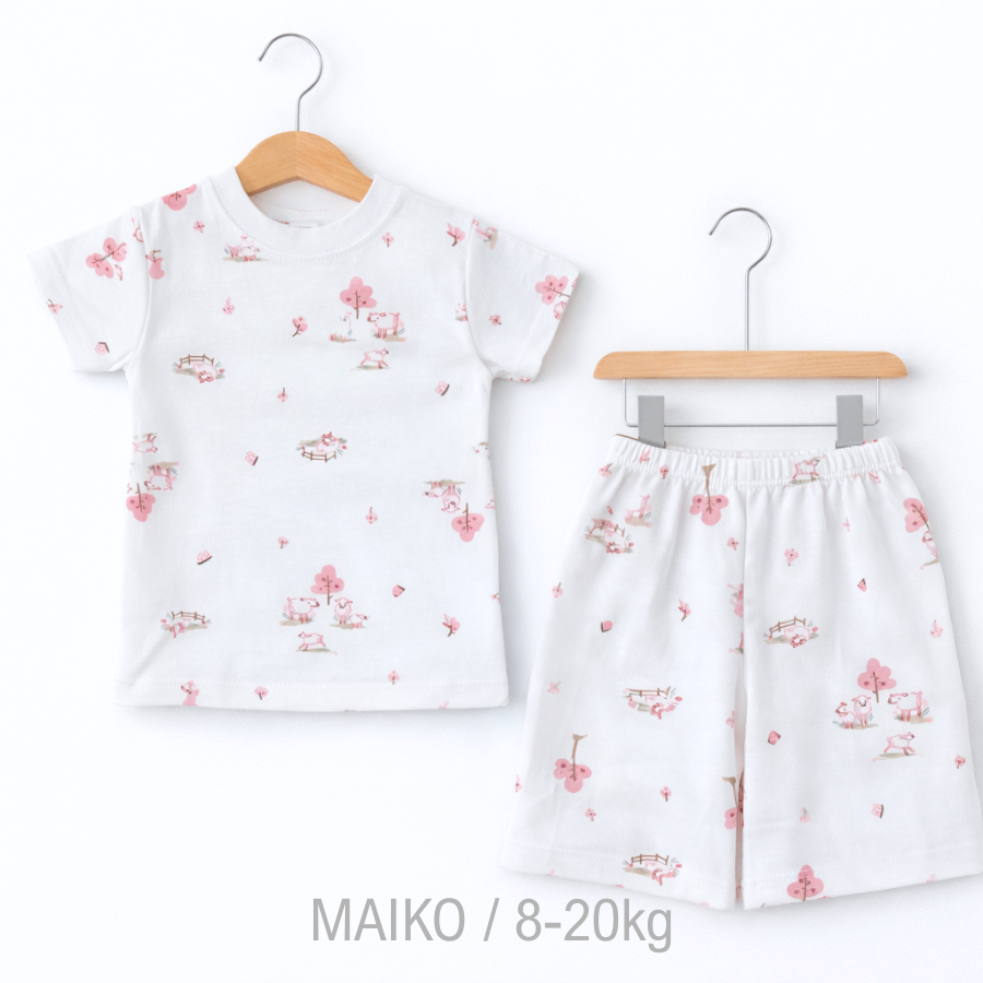 [COMBO 3 BỘ] COTTON CỘC TAY BÉ GÁI TỪ 1-5 TUỔI