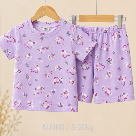 [COMBO 3 BỘ] COTTON CỘC TAY BÉ GÁI TỪ 1-5 TUỔI