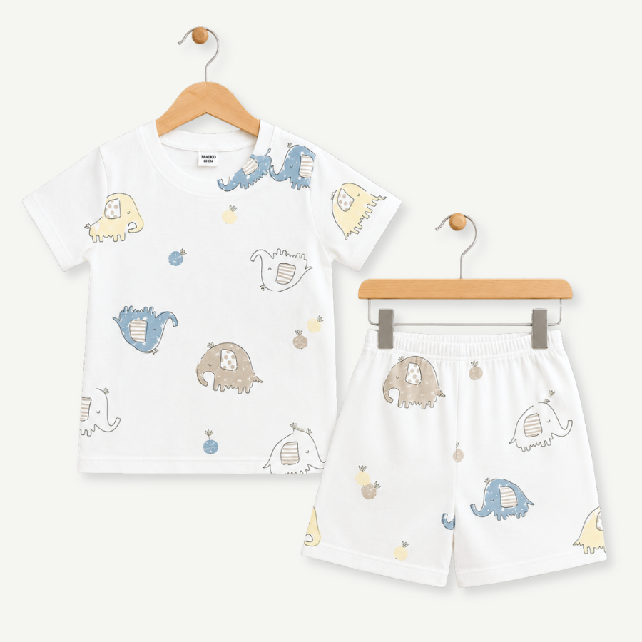 BỘ COTTON CỘC TAY BÉ TRAI 1-5Y