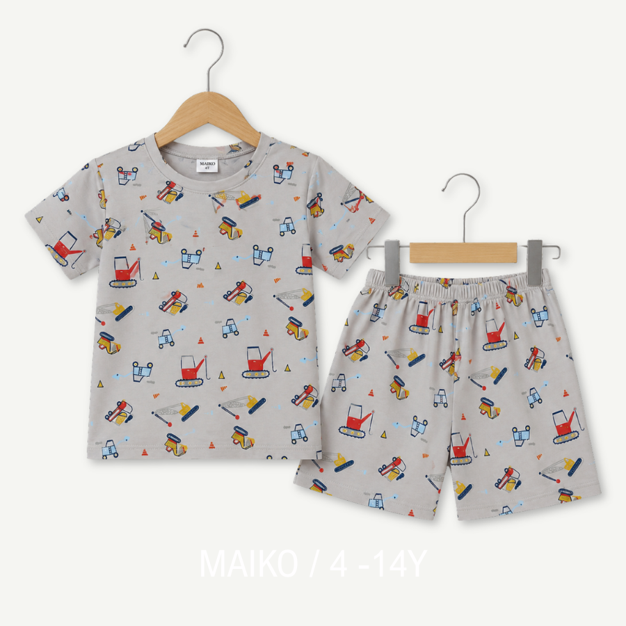 BỘ CỘC TAY COTTON 4 CHIỀU IN TRÀN BÉ TRAI 4-14 TUỔI