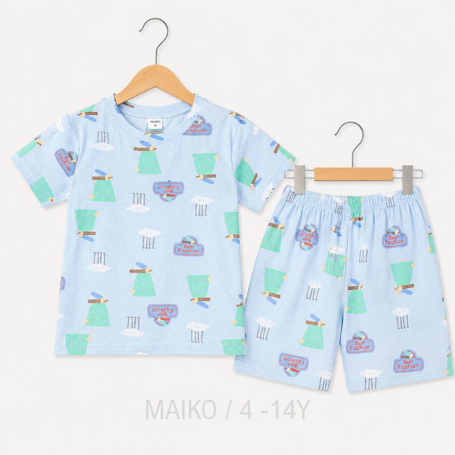 BỘ CỘC TAY COTTON 4 CHIỀU IN TRÀN BÉ TRAI 4-14 TUỔI