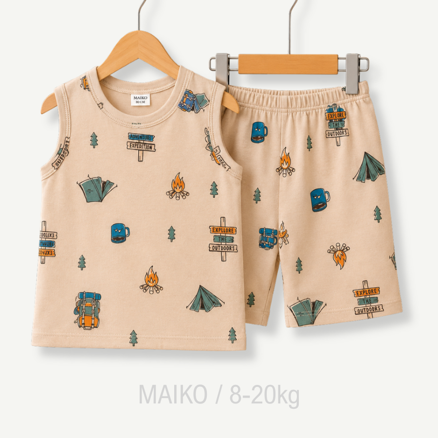 BỘ COTTON 3 LỖ IN HÌNH BÉ TRAI 1-5Y (NHIỀU HỌA TIẾT)