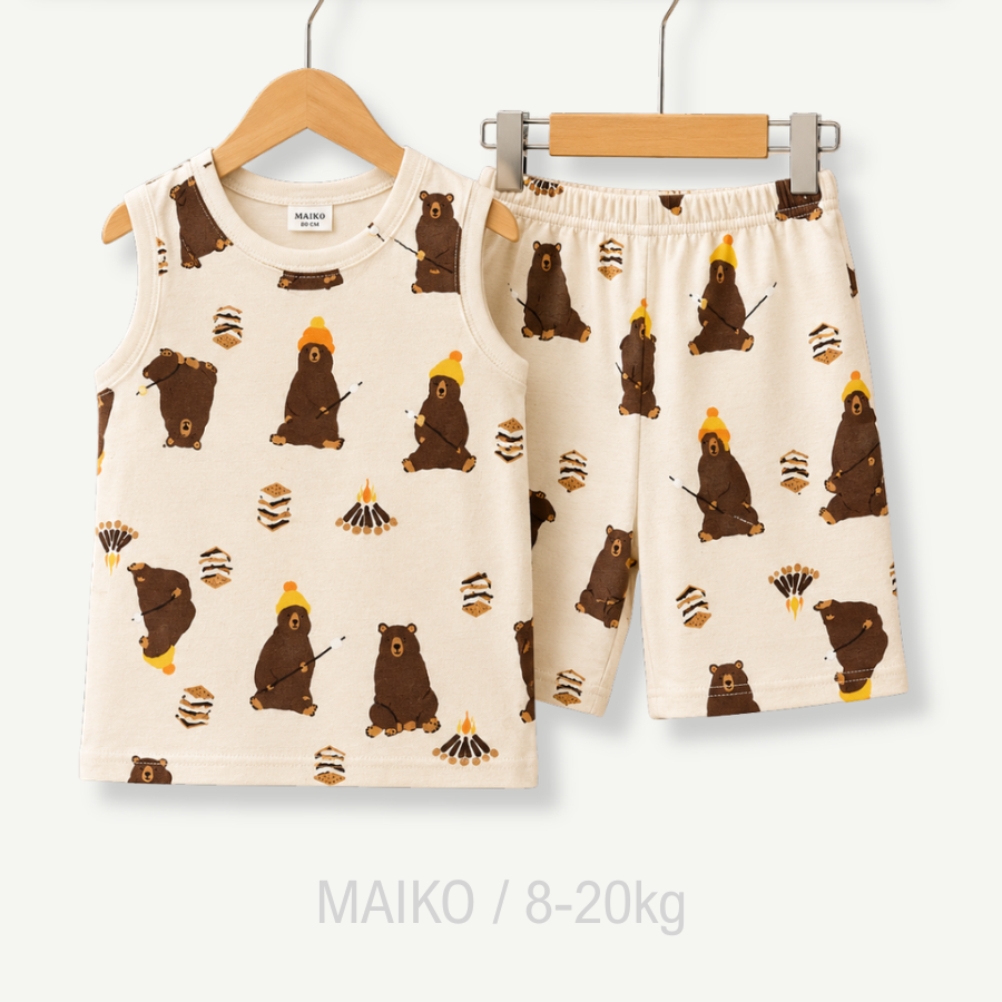 BỘ COTTON 3 LỖ IN HÌNH BÉ TRAI 1-5Y (NHIỀU HỌA TIẾT)