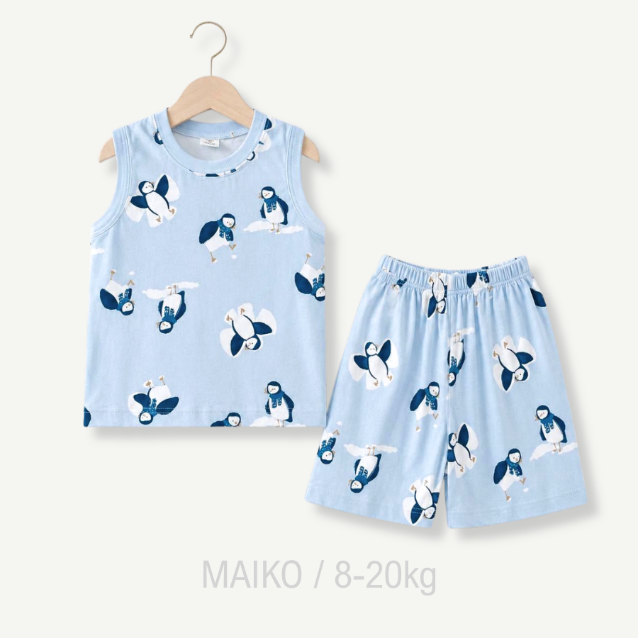 BỘ COTTON 3 LỖ IN HÌNH BÉ TRAI 1-5Y