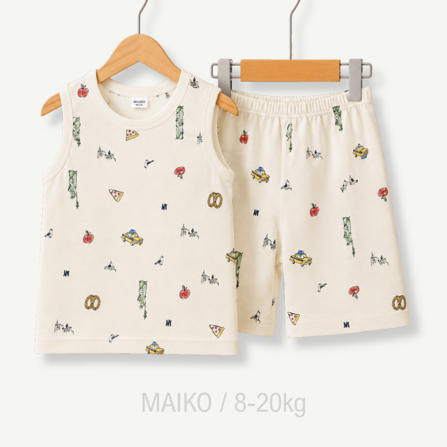 BỘ COTTON 3 LỖ IN HÌNH BÉ TRAI 1-5Y (NHIỀU HỌA TIẾT)