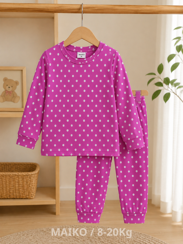 BỘ COTTON DÀI TAY IN TRÀN BÉ GÁI 1-5 TUỔI