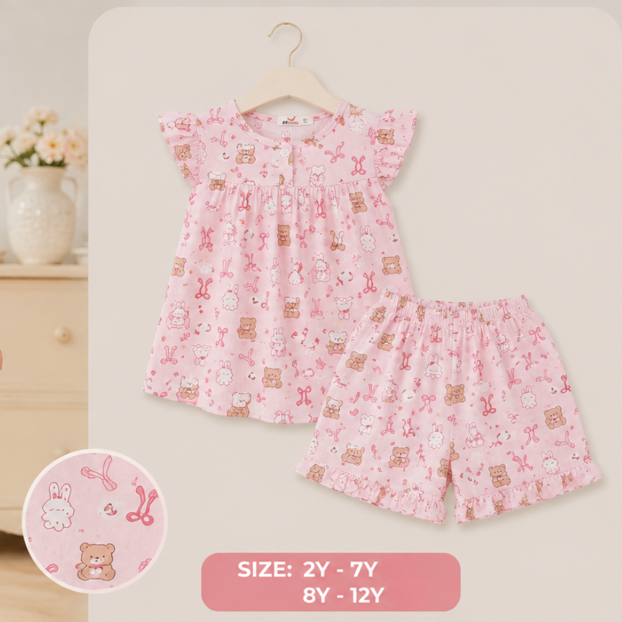 BỘ CỘC TAY LANH BÉ GÁI 2-7 TUỔI