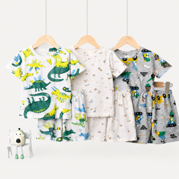 [COMBO 3 BỘ] CỘC TAY COTTON BÉ TRAI 1-5 TUỔI