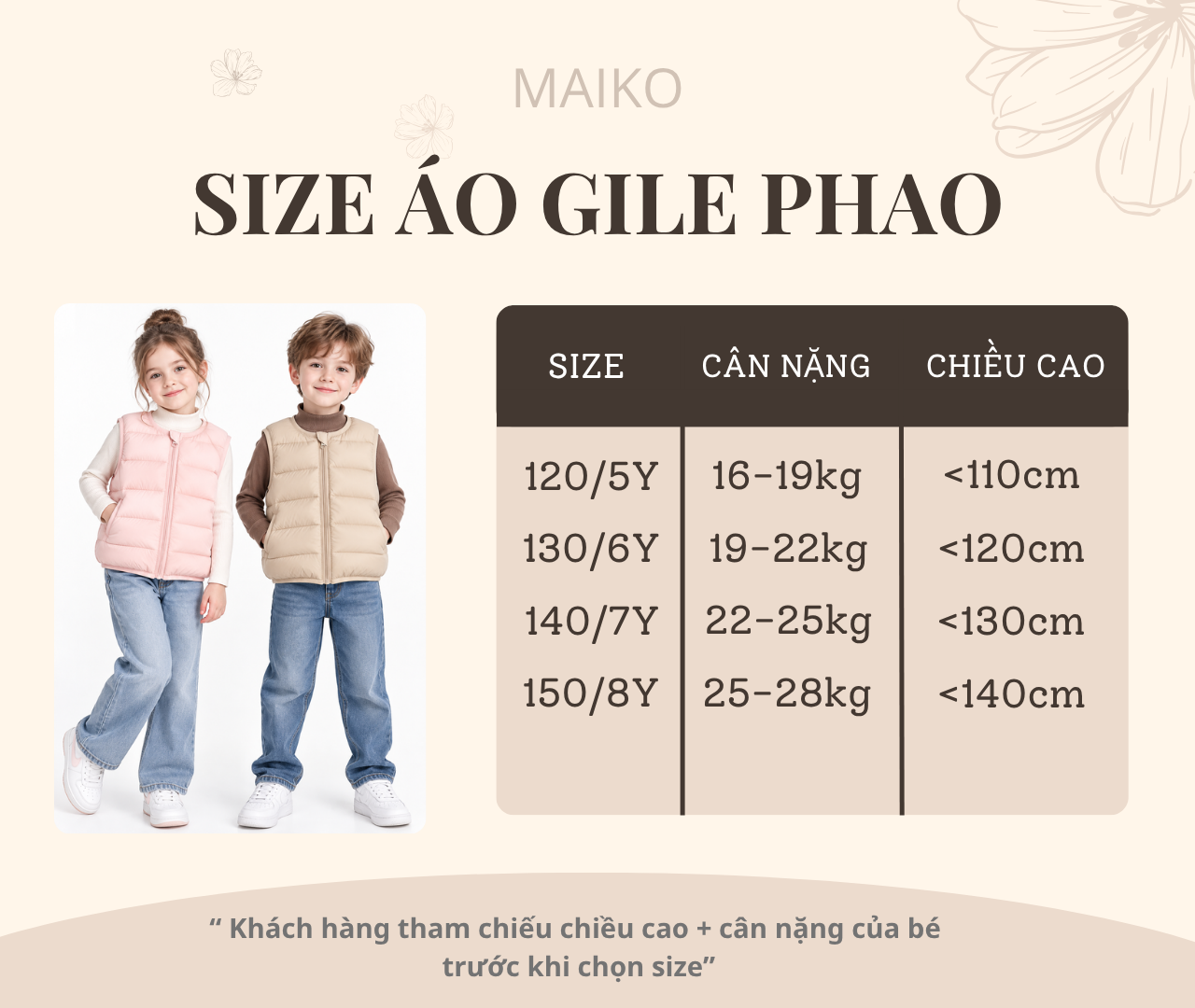 ÁO GILE PHAO NGANG TRẺ EM 5 - 8 TUỔI