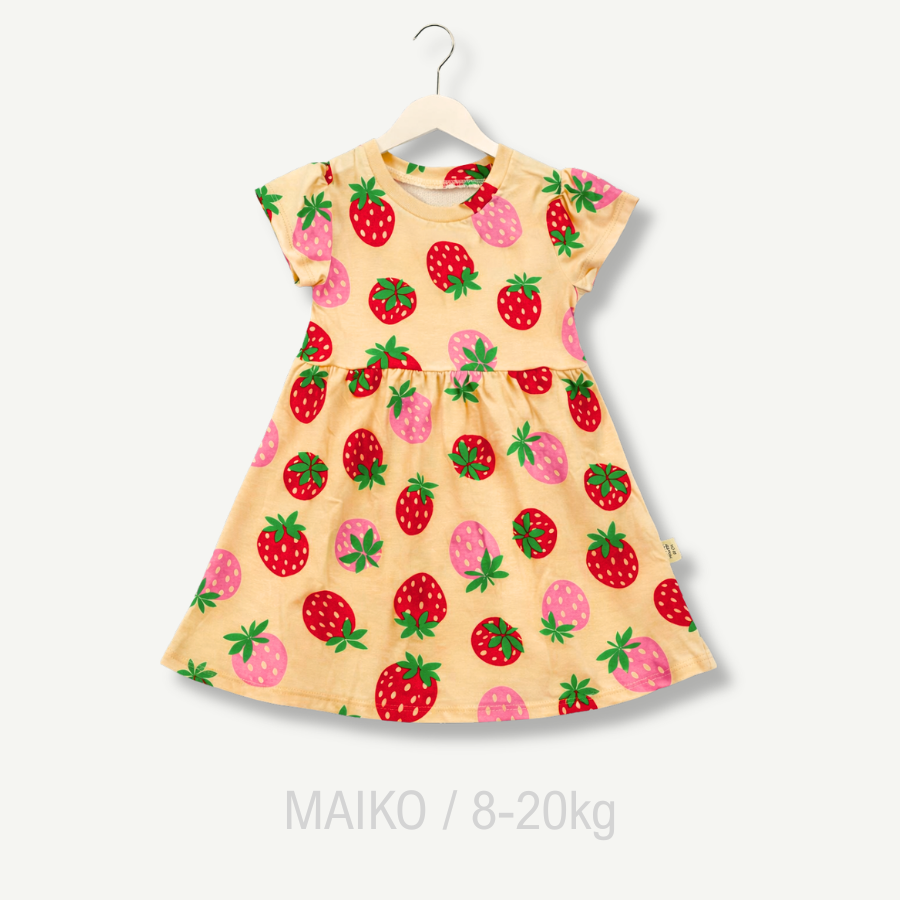 VÁY COTTON HỒNG IN TRÀN HÌNH BÉ GÁI 1-5Y