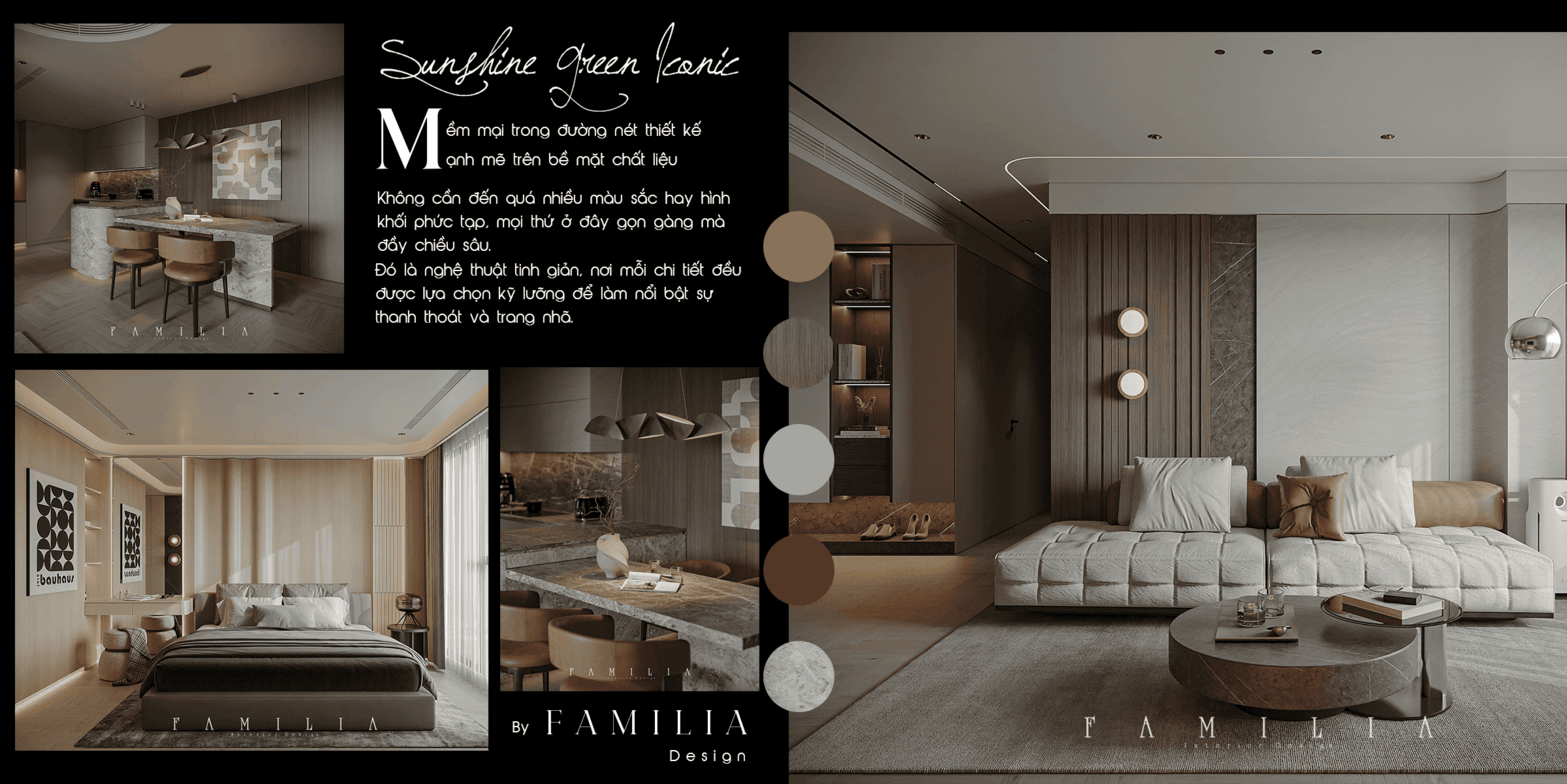 THIẾT KẾ NỘI THẤT CHUNG CƯ SUNSHINE GREEN ICONIC 105sqm