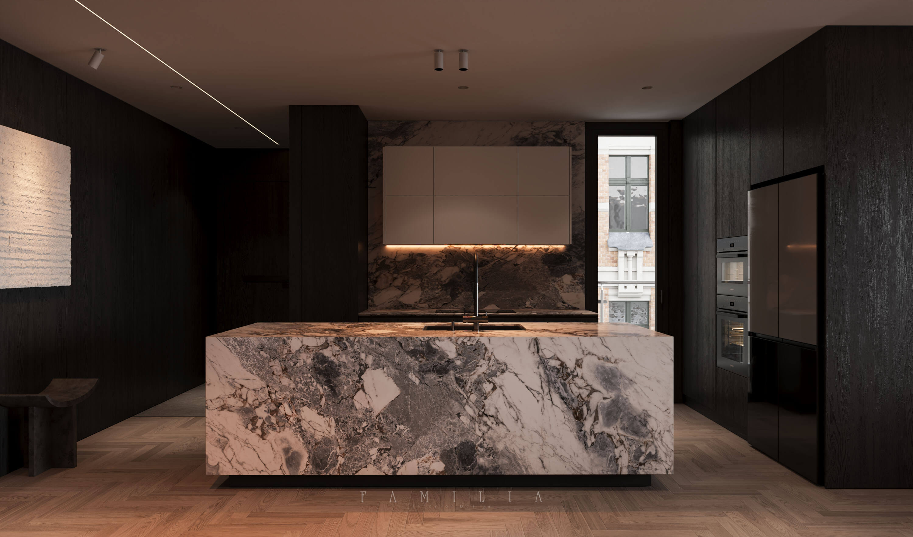 Thiết Kế Nội Thất Căn Hộ BRG 25 Lê Văn Lương 144sqm