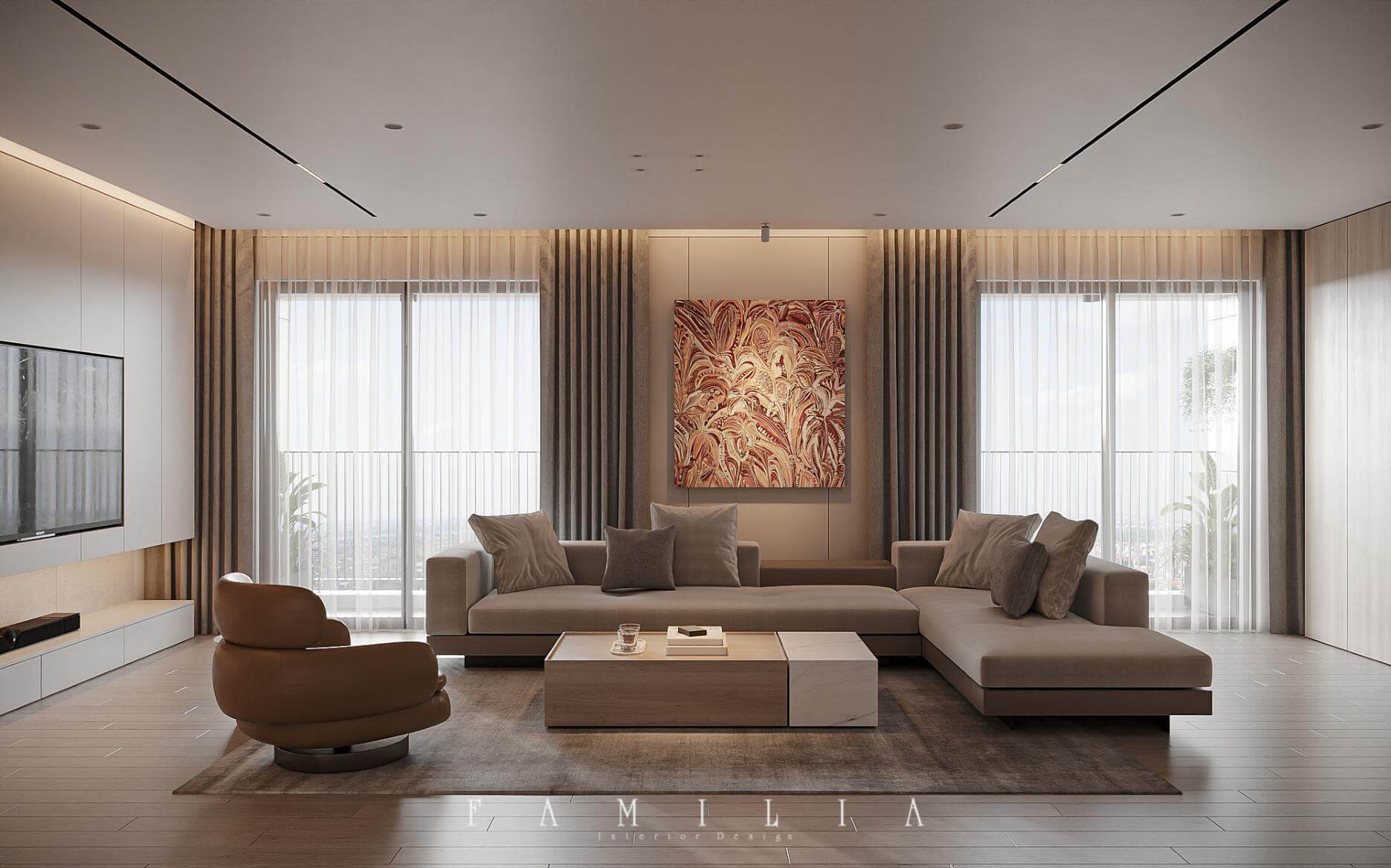 Thiết Kế Nội Thất Căn Hộ Đập Thông T5 Times City 186sqm