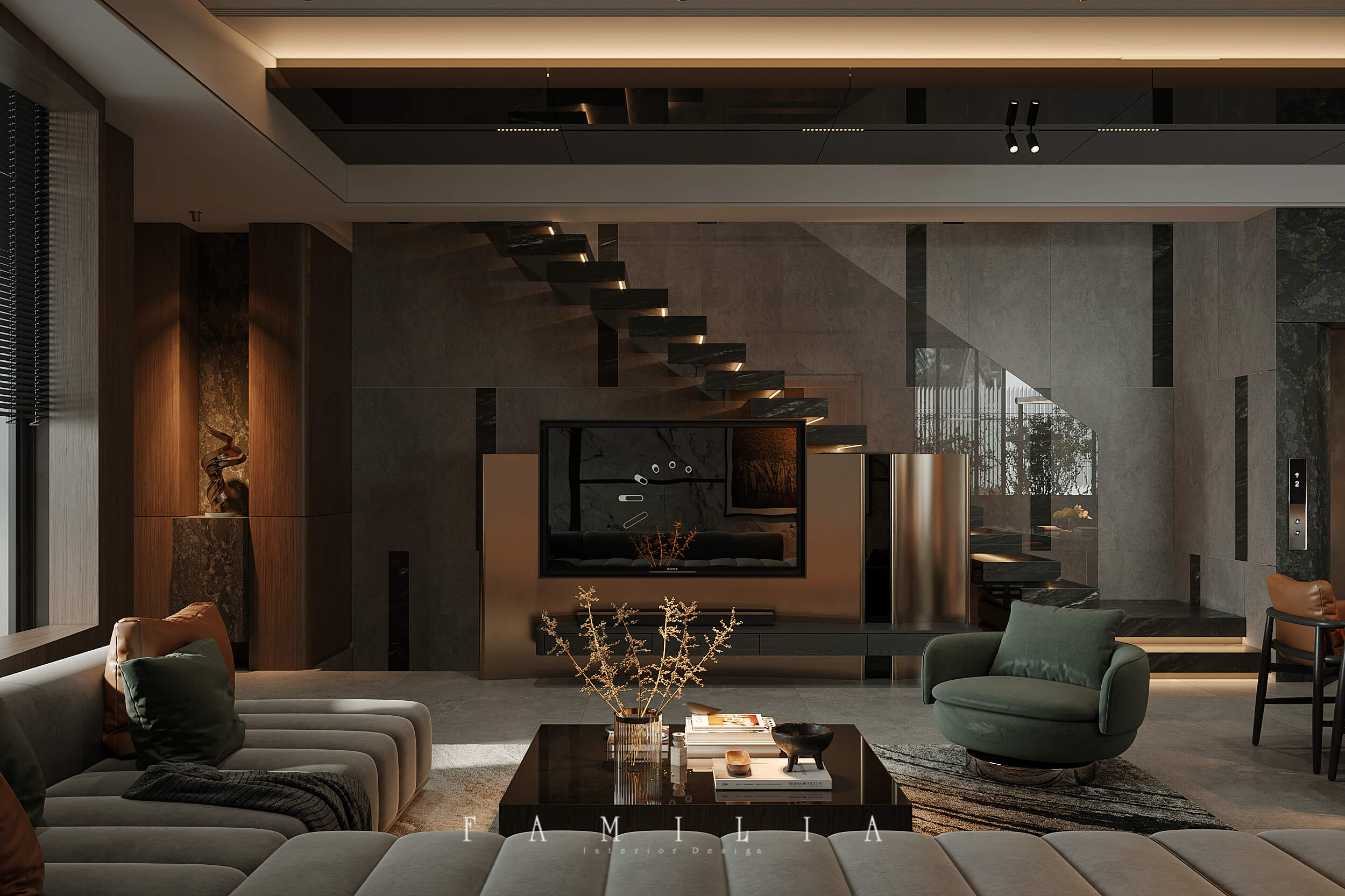 Thiết Kế Nội Thất Liền Kề Saigon Mystery 450sqm