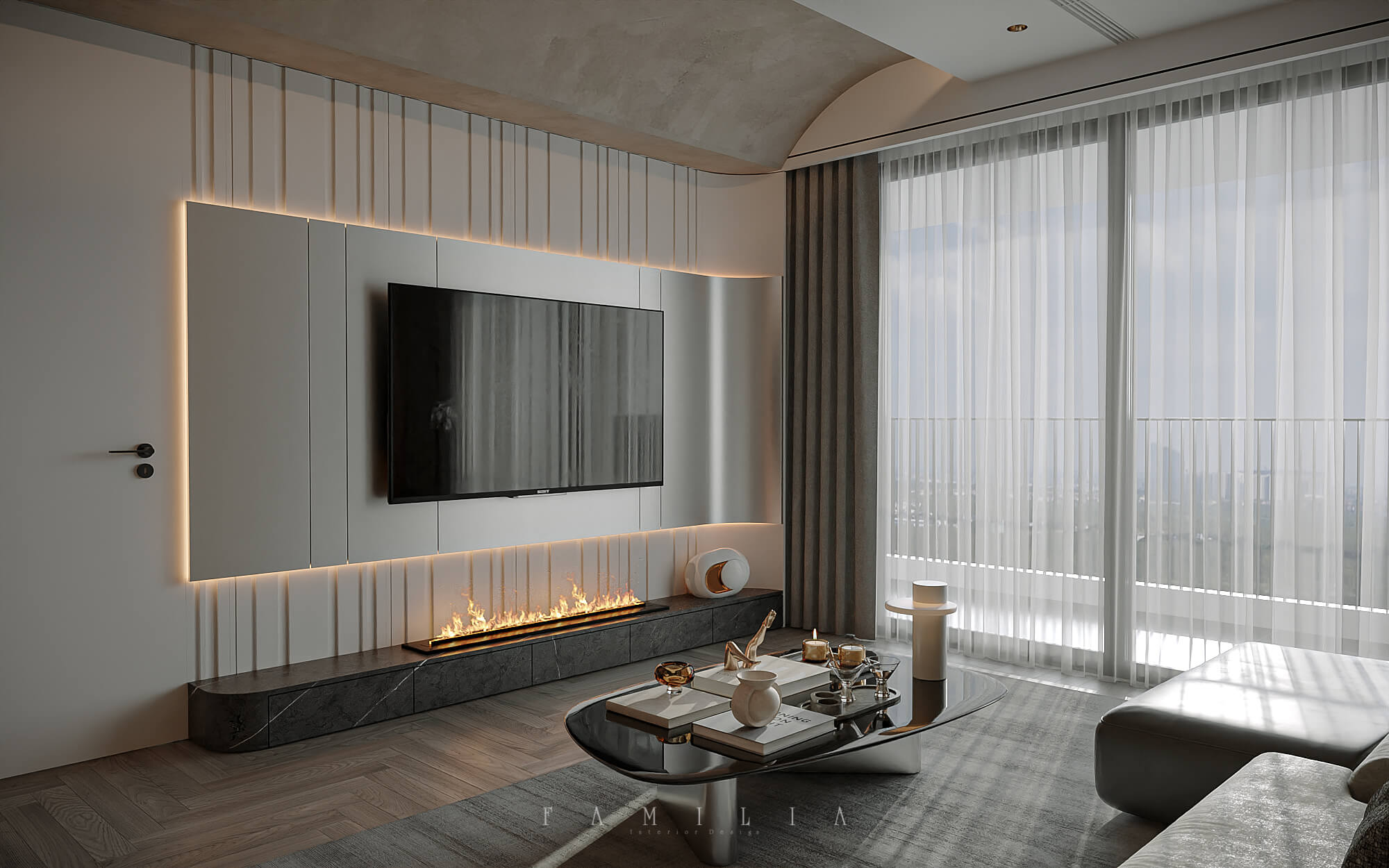 Thiết Kế Nội Thất Căn Hộ Hateco Laroma 100sqm