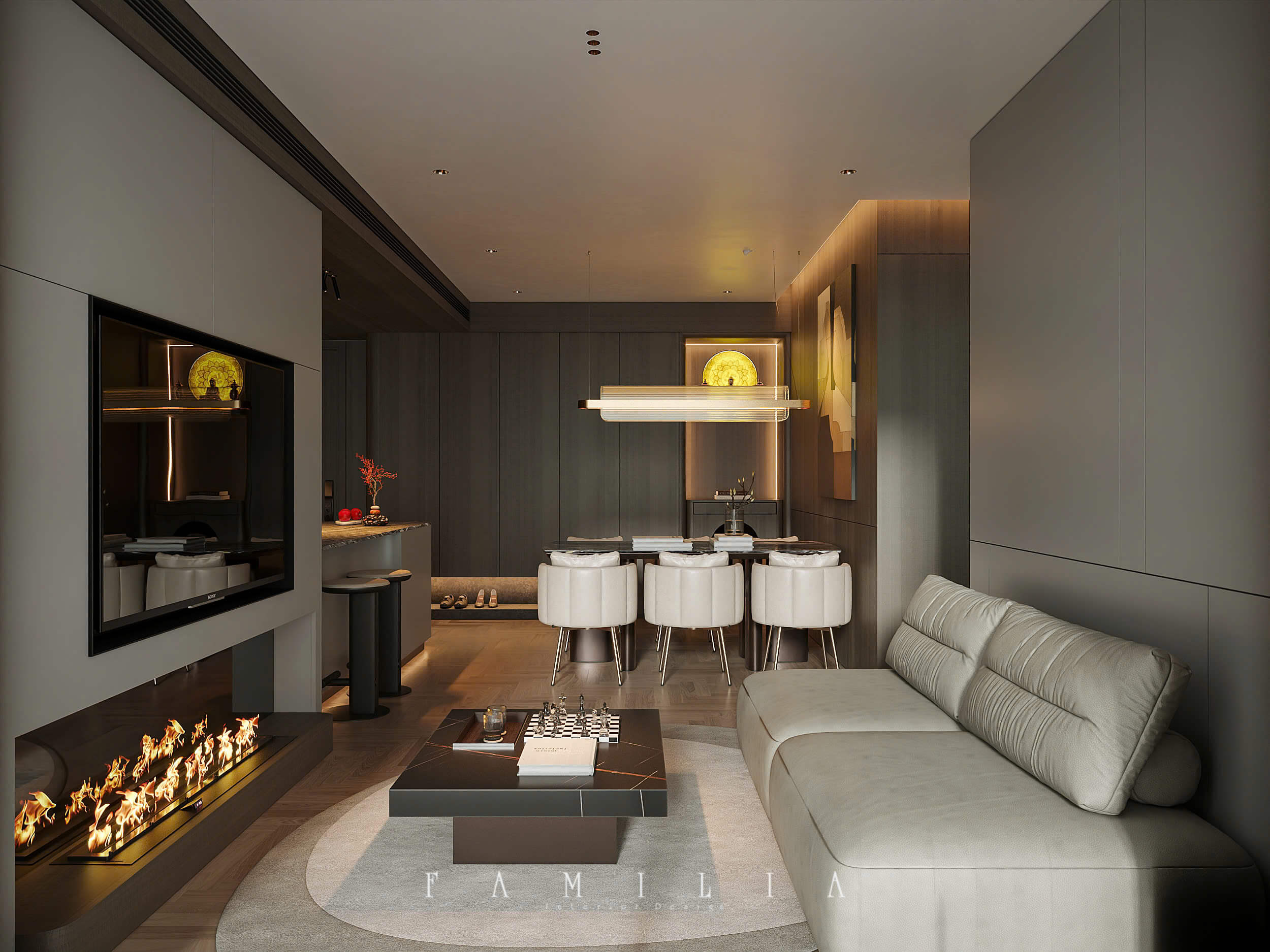 Thiết Kế Nội Thất Căn Hộ D'Capital 89sqm