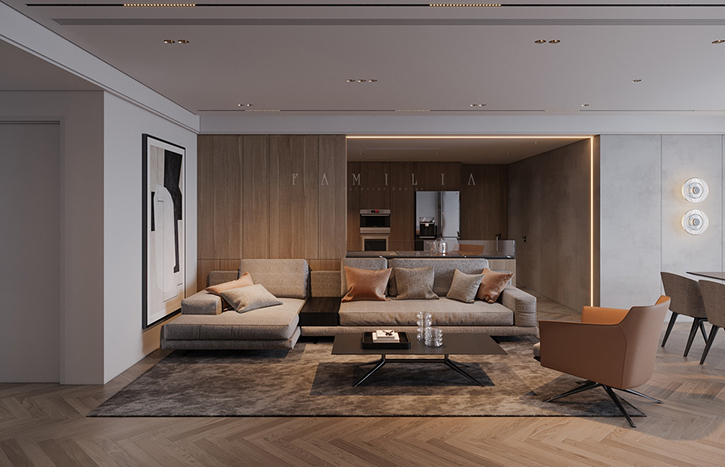 THIẾT KẾ NỘI THẤT CĂN HỘ THE PARK HOME 160sqm
