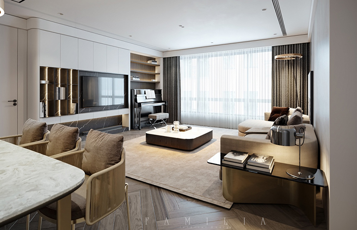 THIẾT KẾ NỘI THẤT CĂN HỘ HYUNDAI HILLLSTATE 140sqm