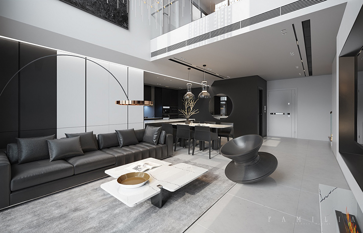 THIẾT KẾ NỘI THẤT CĂN HỘ DUPLEX UDIC WESTLAKE 187sqm