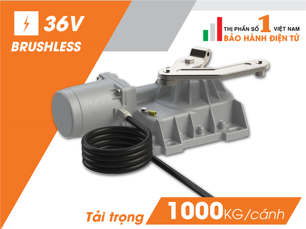 BỘ MOTOR CỔNG ÂM SÀN ROGER BR21-362 | 24-36V | 1000 KG
