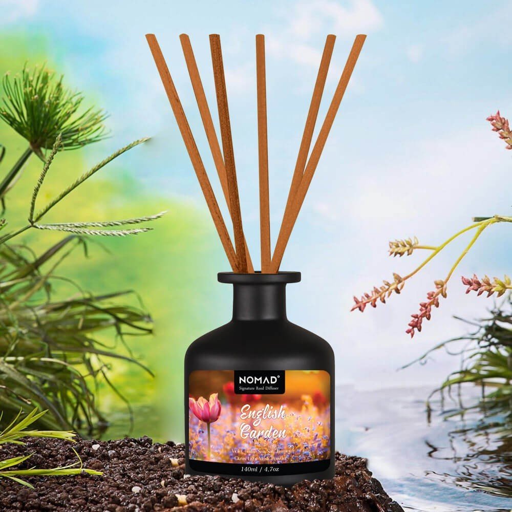 Bộ Tán Hương Que Mây Nomad Reed Diffuser 140ml - English Garden | OILMART