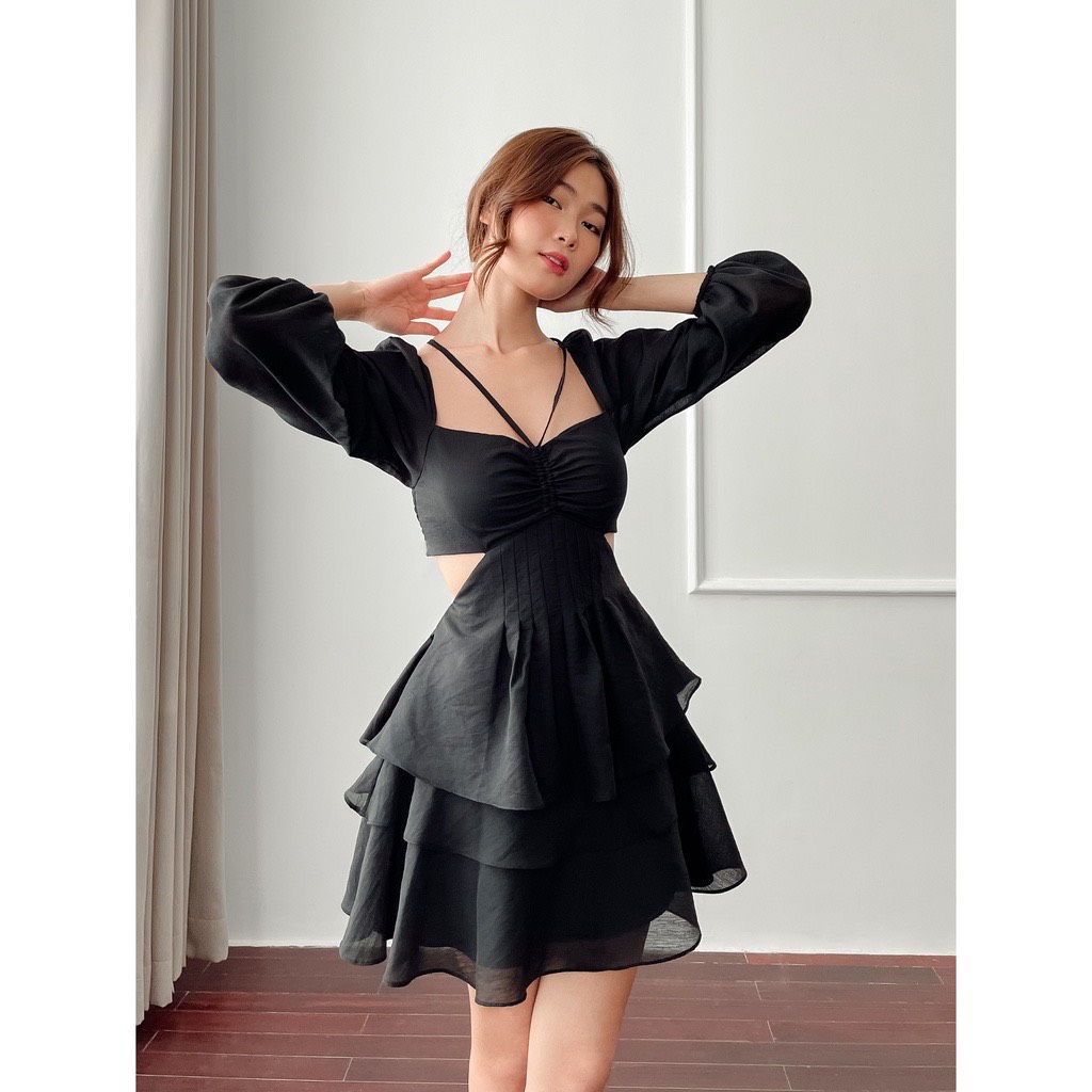 Đầm Xoè 3 Tầng Cut Out lưng Qri Dress YM Concept