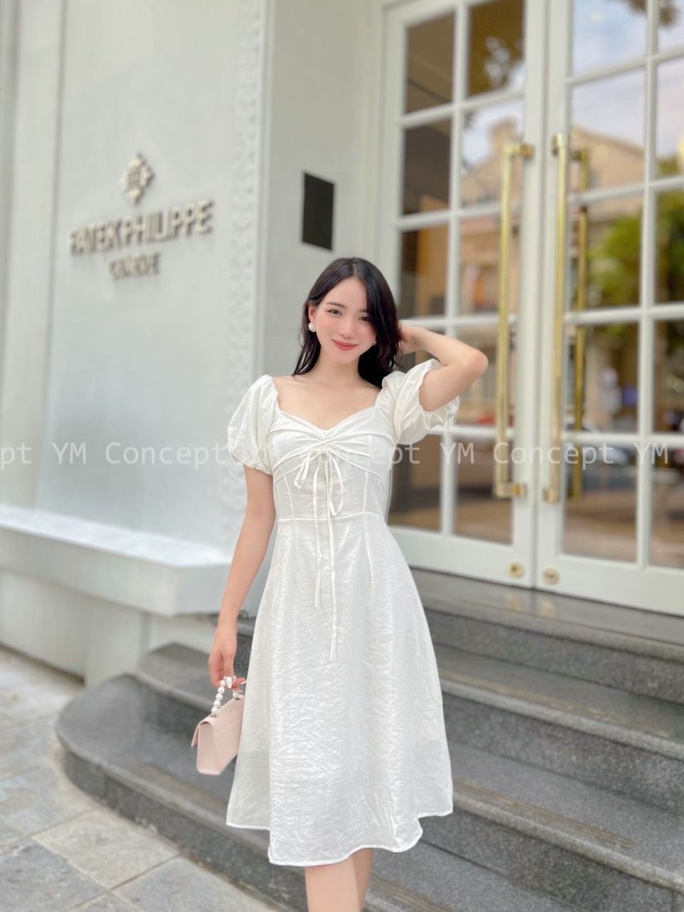 Váy Body Tay Dài Xỏ Ngón Rút Dây Eo  Lazadavn