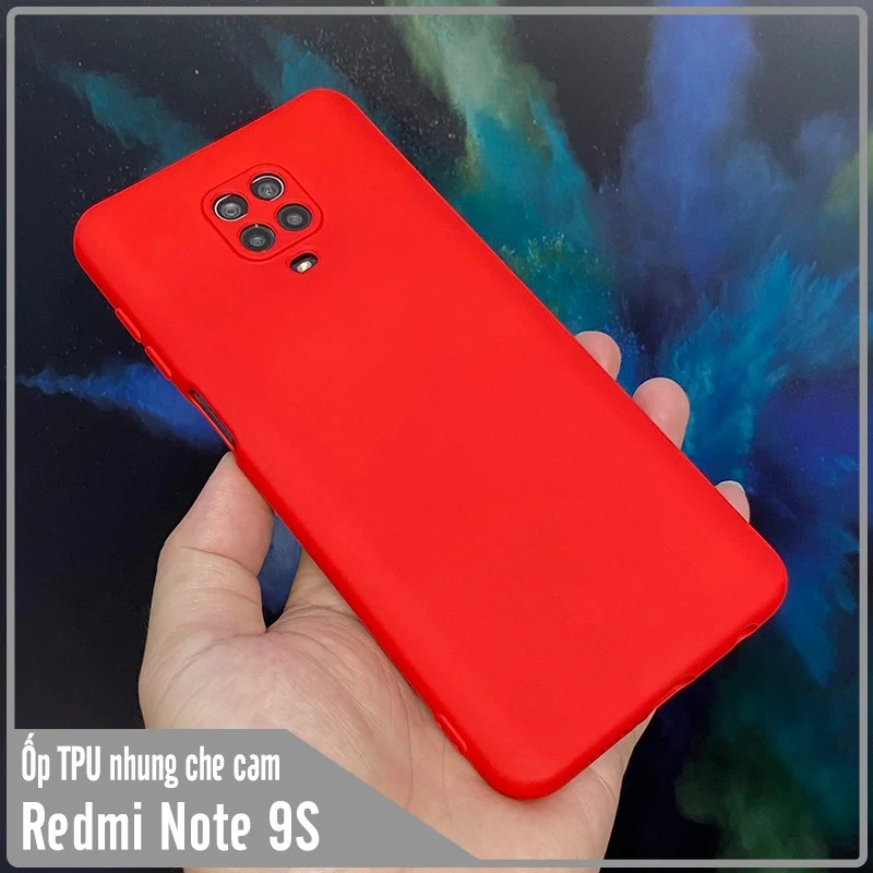 Ốp lưng cho Redmi Note 9S - Note 9 Pro, nhựa TPU dẻo màu lót nhung che camera