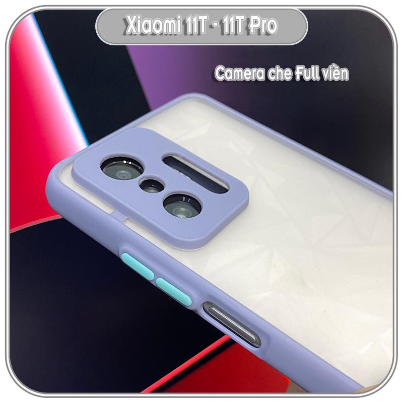 Ốp lưng cho Xiaomi 11T - 11T Pro nhám viền màu che camera