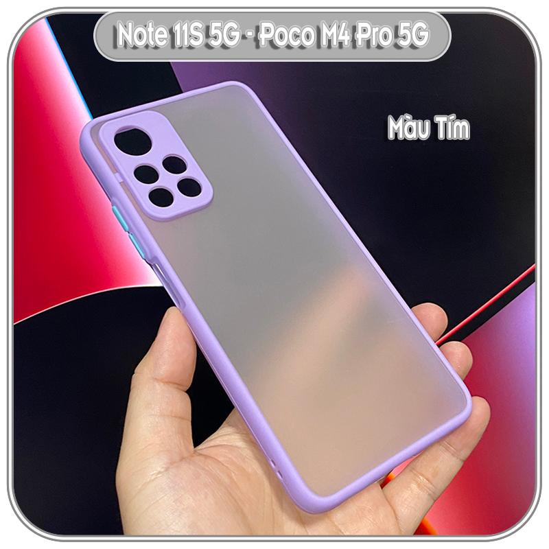 Ốp lưng cho Xiaomi Redmi Note 11S 5G - Poco M4 Pro 5G nhám viền màu che camera