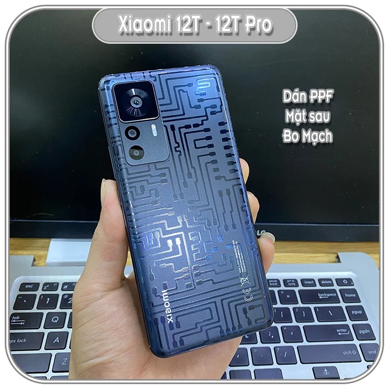 Miếng dán PPF mặt lưng hình bo mạch cho Xiaomi 12T - 12T Pro - K50 Ultra